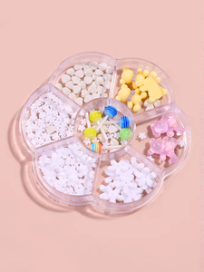 Décoration d'ongles en résine acrylique 3D en forme de nœud papillon et fleur de prunier Aurora, en boîte, 7 compartiments, pour manucure, ornement de salon, outil DIY, vente en gros - Product Image 4
