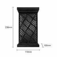 Applique murale LED extérieure cylindrique E27 en PP pour hôtel, villa, jardin et rue