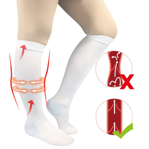 Kaos Kaki Kompresi <span class=keywords><strong>Anti</strong></span> Emboli dengan Logo Custom untuk Wanita, Setinggi Paha di Atas Lutut, Unisex 15-20 MmHg, Stoking <span class=keywords><strong>Anti</strong></span> Trombosis - Product Image 3