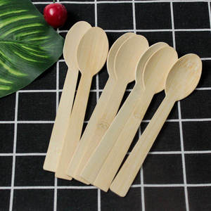 ช้อนไม้ไผ่แบบใช้แล้วทิ้งเครื่องใช้บนโต๊ะอาหารไม้ไผ่ย่อยสลายได้ตามต้องการโลโก้ตามสั่ง - Product Image 2