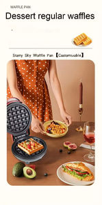 Mini Máquina Eléctrica para Hacer Waffles, para Desayunos, Sándwiches, Pan y Pasteles, con Olla, para Uso Doméstico - Product Image 6