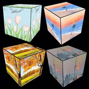 Letrero Personalizado para Interiores con Logotipo de Marca, Cubo de Luz Decorativo para Exteriores de Aluminio y Tela para Techo con Logotipo - Product Image 1