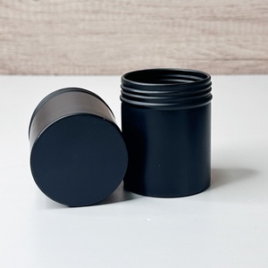 15ml 50ml 80ml 100ml Round Screw Lid Multi-specification Matte Black Aluminum Tin Cans for Hair Cream Tin Black Aluminum Can - Product Image 6