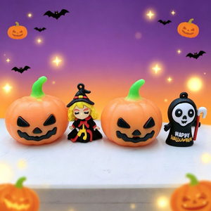 Juego de Juguetes Blandos de Calabaza de Halloween al por Mayor, Figuras Mini Aleatorias, Juguetes Antiestrés de Rebote Lento, Juguetes Sensoriales para Fiestas de Halloween - Product Image 1