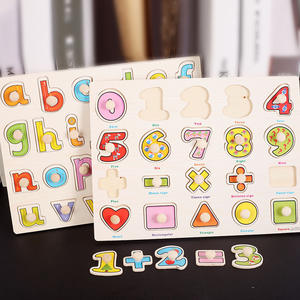 Puzzle en bois 3d pour enfants, mini hexagones magnétique, nom <span class=keywords><strong>d</strong></span>'animaux, artisanat de fruits, amour, Montessori - Product Image 4