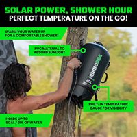 Douche solaire portable de 5 gallons/20 L, essentielle pour le camping, les festivals, les voyages en plein air, les voyages en camping-car, les voyages à la plage, douche extérieure