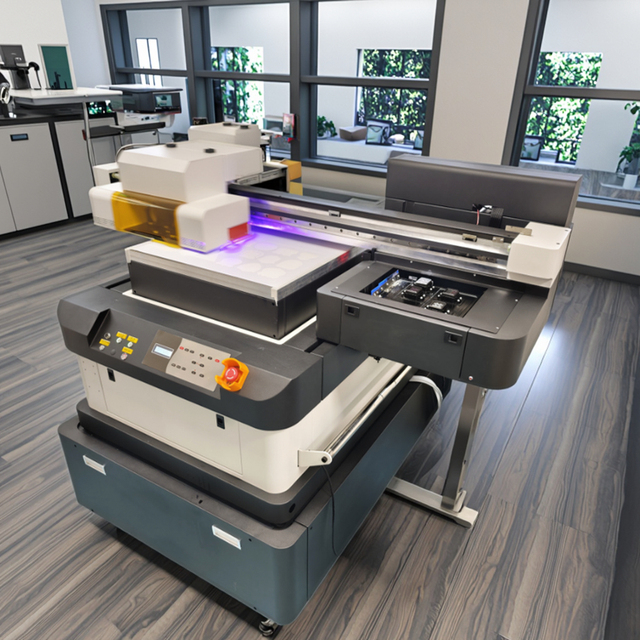 High Precision A1 60x90cm UV Flatbed Printer I1600 Head With Vacuum Adsorption for Plastic Acrylic Metal Glass Wood Printing