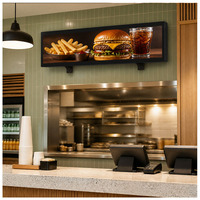 Layar Pintar Desain Ultra-Wide Slim Bezel 34 inci dengan Sistem Android Terintegrasi Untuk Menu Rak Ritel/Supermarket/Kereta Bawah Tanah