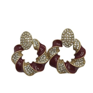 Nouvelle collection d'<span class=keywords><strong>occasion</strong></span> : Boucles d'oreilles au design de <span class=keywords><strong>luxe</strong></span> léger avec texture émaillée effet marbré eau et métal - Product Image 5