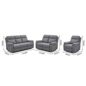 Modern 3+2+1 Manual Adjustable PU Leather Sofa Set with Integrated Theater Cup Holder <b>Console</b> - Product Image 2
