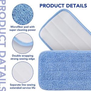 Repuesto de Mopa de Microfibra Personalizado, Rectangular, para Mopa Húmeda, con Sistema de Escurrido Deslizante, <2 kg, Absorción en <10 Segundos - Product Image 3