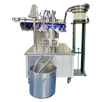 Machine de remplissage et de scellage automatique rotative à double tête pour sachets de savon liquide, shampoing, gel et eau pure