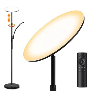 New modern LED Floor Lamp standing living room Corner floor lamp remote control upward light and reading light stand lamp
