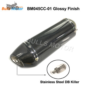 Silenciador brillante de fibra de carbono para motocicleta, silenciador de escape para 600cc con CNC DB Killer CBR300 CB500X <span class=keywords><strong>CB500F</strong></span> para HONDA Motor Bike - Product Image 3