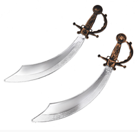 Épée de pirate en plastique pour Halloween, jeu de simulation d'épée de pirate en PVC pour enfants