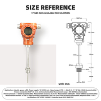 Transmetteur de température numérique industriel 4-20mA HART avec sonde PT100 en acier inoxydable, prix usine, prêt à être expédié