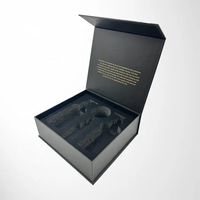 Boîte cadeau de boîtes d'emballage magnétiques rigides en carton imprimé personnalisé avec couvercle magnétique Boîtes de produits pliantes noires