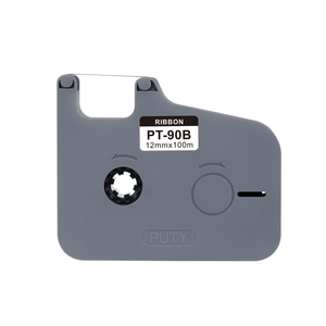 <span class=keywords><strong>Ruban</strong></span> encreur compatible P990 pour imprimante d'étiquettes PT-90B Noir & PT-90W Blanc, cassette 21 mm x 100 m - Product Image 2