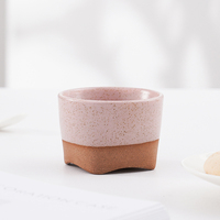 Usine personnalisé personnalisé couleur tasses à thé 75ml en céramique mat mouchetures tasse à café à la main ensemble de tasses à thé