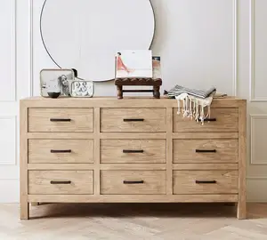 Dresser Set Bedroom Furniture Wood 9-drawer Wide Dresser