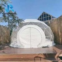 Dômes géodésiques de 6 m, tentes de glamping, demi-cercle, dôme de glamping