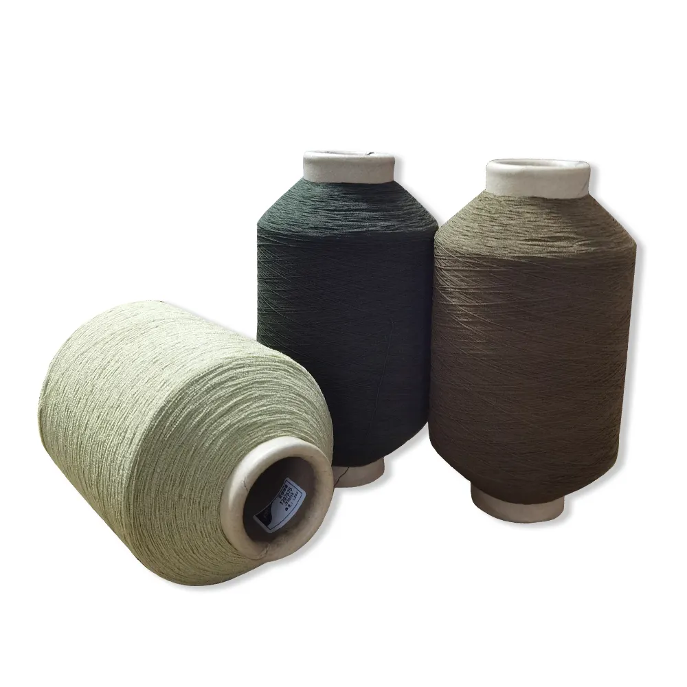 907575 high elastic Double Covered Polyester Latex Rubber thread for socks