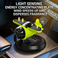 Diffuseur d'air rotatif pour voiture à énergie solaire 360° °   Diffuseur d'arômes pour grille d'aération de voiture, parfum longue durée