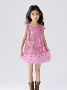 <span class=keywords><strong>Blusa</strong></span> y Falda <span class=keywords><strong>para</strong></span> Niñas - Verano Otoño - Nuevo Diseño - Vestido de Princesa Elegante de Seda con Lentejuelas - Vestido de Tul <span class=keywords><strong>para</strong></span> Niñas - Moderno - Product Image 3