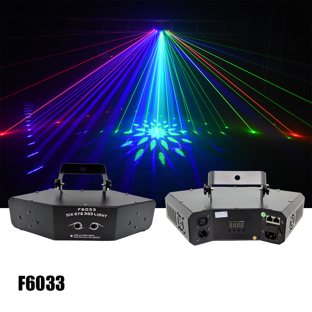 パターン付きRGB6アイスキャンレーザーライト/6レンズスキャン