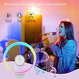 ลำโพงเสียงดนตรีอัจฉริยะพร้อมที่ชาร์จไร้สายหลอดไฟ LED ลำโพงตู้ลำโพงอัจฉริยะ - Product Image 4