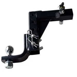 Chrome Plated Finish Adjustable Trailer Drop Hitch Ball Mount Trailer Towing Hitch Shank Hauling Trailer Hitches