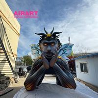 Modèle de déesse personnalisé gonflable populaire de 5 m de haut avec ailes de papillon, activité de fête d'exposition d'art personnage d'elfe gonflable