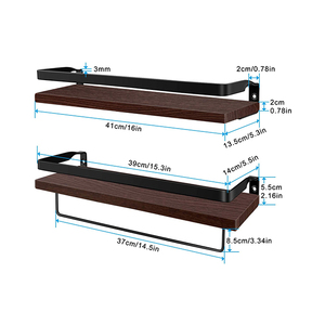 ตะขอแขวนติดผนังทำจากไม้ตะขอแขวนเสื้อติดผนังที่แขวนกุญแจสำหรับตกแต่งที่แขวนในห้องน้ำ - Product Image 5