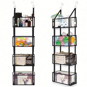 Nouveauté Sac de rangement suspendu en tissu pliable à 4 couches, rangement de jouets sur porte, rangement de jouets en plastique pour enfants - Product Image 1