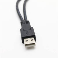USB 2,0 a macho a 2 USB hembra doble Jack Y Splitter Hub Cable adaptador de cable de alimentación