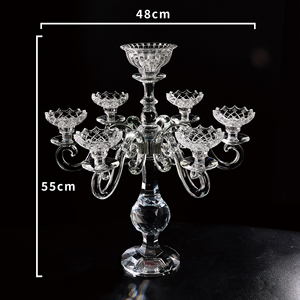 Candelabro de cristal de boda, botella de vidrio, portavelas de cristal, tubos de vidrio de acero inoxidable para candelabros - Product Image 6