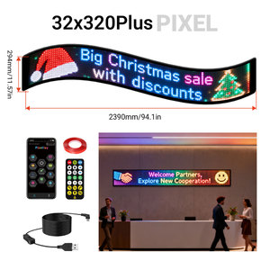 Pantalla LED Digital USB Flexible, Personalizable con Texto, Animación, Ritmo Musical, para Tiendas, Bares, Ventanas de Automóviles - Product Image 1