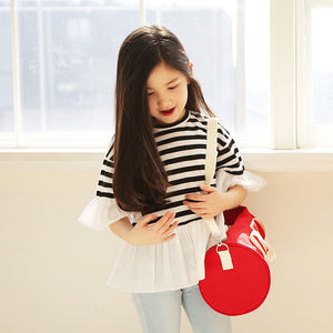 เสื้อยืดโปรโมชั่นลายทางขาวดำสำหรับเครื่องถักไหมพรมขายส่ง - Product Image 3