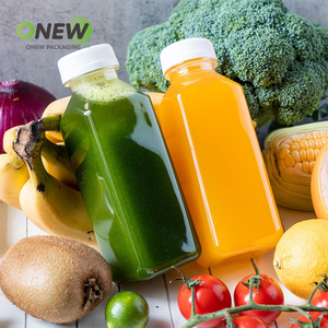 350ml nhựa 12oz vuông rỗng chai nước trái cây nhà bếp <span class=keywords><strong>pet</strong></span> chai nước giải khát với hoặc màu đen có nắp đậy - Product Image 1