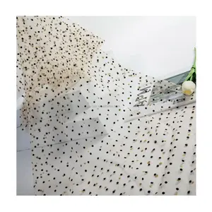 Tulle Fabric Wedding Dress Tulle Breathable Fashionable Flocking Dots Garments Lingerie Accessories