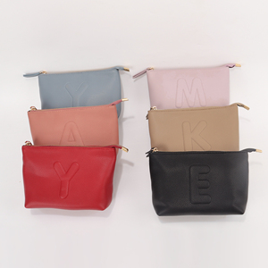 Custom Eco-friendly Fashion Lady Cosmetic Bags Reusable Water Resistant PU Travel Outdoor <b>Makeup</b> Pouch Zipper Storage <b>Cases</b> - Product Image 1