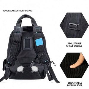 BSCI Factory Heavy duty <b>tool</b> bag <b>backpack</b> electrician electrical portable multi-function <b>backpack</b> <b>tool</b> bag <b>Tool</b> <b>Backpack</b> - Product Image 6