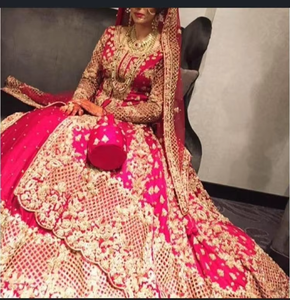 2019 Stunning Heavy Stone Work Floor-Length Bridal <b>Dress</b> for Indian & Pakistani <b>Weddings</b> - Product Image 4