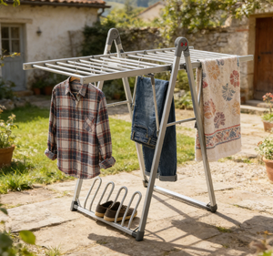 Tendedero de Ropa Plegable de Metal con Calefacción <span class=keywords><strong>El</strong></span>éctrica y Diseño Plegable <span class=keywords><strong>para</strong></span> <span class=keywords><strong>Baño</strong></span>, Soporte <span class=keywords><strong>para</strong></span> Colgar Ropa al Aire Libre - Product Image 4