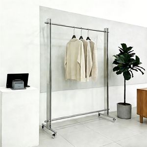 Expositor <span class=keywords><strong>de</strong></span> <span class=keywords><strong>Ropa</strong></span> <span class=keywords><strong>de</strong></span> Pie con Colgador Lateral - Soporte Duradero para Tiendas, Origen China, Fácil Montaje - Product Image 1