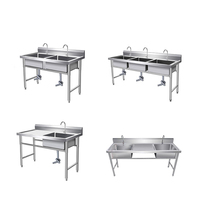 Évier de cuisine autoportant en acier inoxydable 201/304 de haute qualité, finition polie, auto-nettoyant, durable et personnalisable