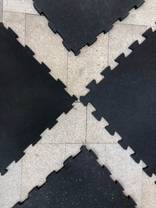 Câu đố Tập thể dục tấm cao su mật độ cao <span class=keywords><strong>Composite</strong></span> cao su lồng vào nhau phòng tập thể dục sàn gạch với EPDM flecks - Product Image 6