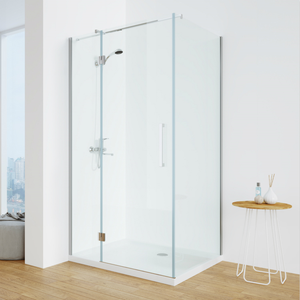 LACONICA Fourniture d'usine moderne Poignée en acier inoxydable Boîtier de salle de bain Charnière sans cadre en verre trempé Salle de douche 5 ans - Product Image 1