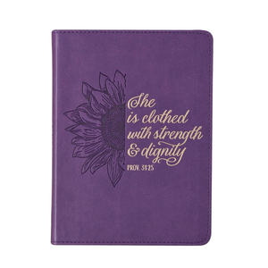 Cadeaux d'art chrétien personnalisés Journal en cuir végétalien violet Cahier d'écriture inspirant <span class=keywords><strong>Bible</strong></span> Verset <span class=keywords><strong>Proverbes</strong></span> Journal - Product Image 1