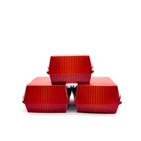 Carton jetable personnalisé de qualité alimentaire Boîte à hamburger en papier kraft Boîte à hamburger en papier d'emballage